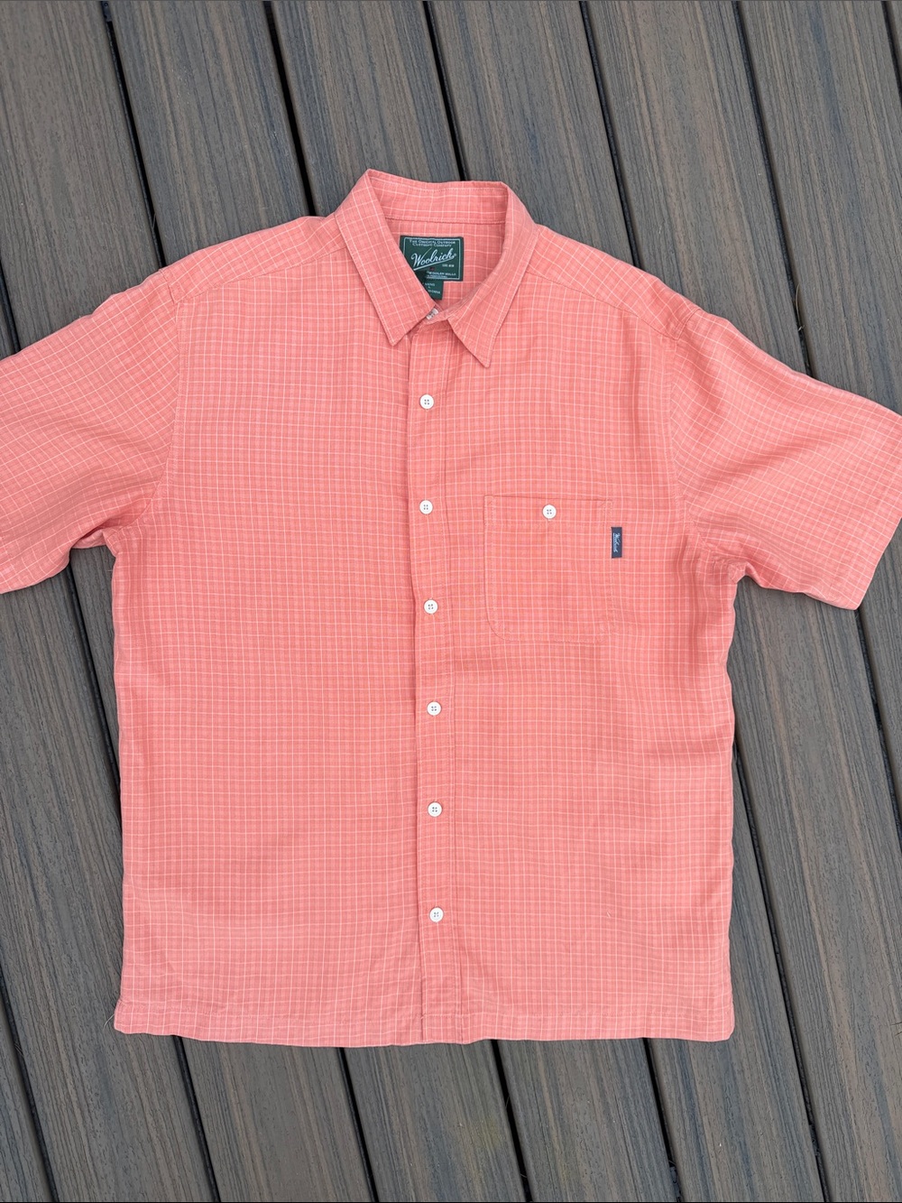 Woolrich Coral Short-Sleeve Button-Down Shirt